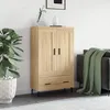 Image de Buffet Haut Chêne Sonoma 69,5x31x115 Cm Bois D'ingénierie Vidaxl