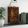 Image de Buffet Haut Chêne Fumé 69,5x31x115 Cm Bois D'ingénierie Vidaxl