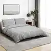 Image de Ensemble De Housse De Couette Gris 140x200 Cm Coton Vidaxl