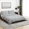 Image de vidaXL Ensemble de housse de couette Gris 260x240 cm Coton 136453
