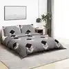 Image de Ensemble De Housse De Couette Gris 200x200 Cm Coton Vidaxl