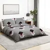 Image de vidaXL Ensemble de housse de couette Gris 200x220 cm Coton 136472