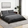 Image de vidaXL Ensemble de housse de couette gris foncé 200x220 cm Coton 136487