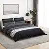 Image de Ensemble De Housse De Couette Noir Et Blanc 220x240 Cm Coton Vidaxl