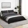Image de Ensemble De Housse De Couette Noir Et Blanc 135x200 Cm Coton Vidaxl