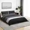 Image de Ensemble De Housse De Couette Noir Et Blanc 200x200 Cm Coton Vidaxl
