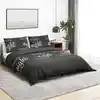Image de Ensemble De Housse De Couette Noir 200x200 Cm Coton Vidaxl