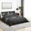 Image de vidaXL Ensemble de housse de couette Noir 200x200 cm Coton 136523