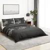 Image de vidaXL Ensemble de housse de couette Noir 260x240 cm Coton 136528