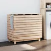 Image de vidaXL Panier à linge 885x44x76 cm bois massif de pin 832323