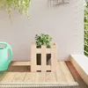 Image de Jardinière Avec Design De Clôture 30x30x30 Cm Pin Massif Vidaxl