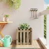 Image de Jardinière Avec Design De Clôture 50x50x50 Cm Pin Imprégné Vidaxl