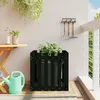 Image de vidaXL Jardinière avec design de clôture noir 60x60x60 cm pin massif 832459