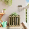 Image de Jardinière Avec Design De Clôture 60x60x60 Cm Pin Imprégné Vidaxl