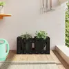 Image de Jardinière Avec Design De Clôture Noir 60x30x30 Cm Pin Massif Vidaxl