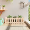 Image de Lit Surélevé De Jardin Design De Clôture 100x30x30cm Pin Massif Vidaxl