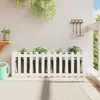 Image de Lit Surélevé De Jardin Design De Clôture 150x50x50cm Pin Massif Vidaxl