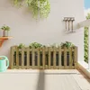 Image de Lit Surélevé De Jardin Design De Clôture Bois De Pin Imprégné Vidaxl