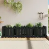 Image de Lit Surélevé De Jardin Design De Clôture 200x50x50cm Pin Massif Vidaxl