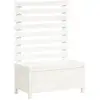 Image de Jardinière Avec Support Blanc 79x39,5x114 Cm Bois De Pin Massif Vidaxl
