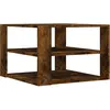 Image de Table Basse Chêne Fumé 58x58x40 Cm Bois D'ingénierie Vidaxl