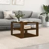 Image de vidaXL Table basse chêne marron 595x595x40 cm bois dingénierie table dappoint table de salon table latérale bout de 834256
