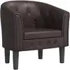 Image de Chaise Cabriolet Marron Similicuir Vidaxl