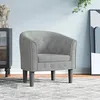 Image de Chaise Cabriolet Gris Clair Velours Vidaxl