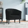 Image de Chaise Cabriolet Noir Velours Vidaxl