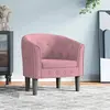 Image de Fauteuil Rose Velours Vidaxl