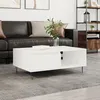 Image de Table Basse Blanc 90x60x35 Cm Bois D'ingénierie Vidaxl