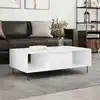 Image de Table Basse Blanc 104x60x35 Cm Bois D'ingénierie Vidaxl