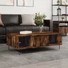 Image de Table Basse Chêne Fumé 104x60x35 Cm Bois D'ingénierie Vidaxl