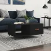Image de Table Basse Noir 90x50x40 Cm Bois D'ingénierie Vidaxl