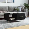 Image de Table Basse Noir 90x50x40 Cm Bois D'ingénierie Vidaxl