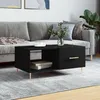 Image de vidaXL Table basse noir 90x50x40 cm bois dingénierie 829197