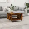 Image de Table Basse Chêne Fumé 60x50x40 Cm Bois D'ingénierie Vidaxl