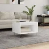 Image de Table Basse Blanc 60x50x40 Cm Bois D'ingénierie Vidaxl