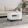 Image de Table Basse Blanc 60x50x40 Cm Bois D'ingénierie Vidaxl