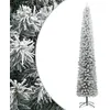 Image de Sapin De Noël Mince Avec Support Et Flocon De Neige 270 Cm Pvc Vidaxl