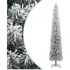 Image de Sapin De Noël Mince Avec Support Et Flocon De Neige 300 Cm Pvc Vidaxl