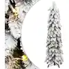 Image de Sapin De Noël Artificiel Pré-éclairé Avec 80 Led/neige Floquée Vidaxl