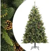 Image de Sapin De Noël Artificiel Articulé Avec Pommes De Pin 240 Cm Vidaxl