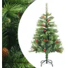 Image de Sapin De Noël Artificiel Avec Pommes De Pin Et Baies 150 Cm Vidaxl