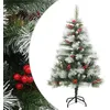 Image de Sapin De Noël Artificiel Avec Pommes De Pin Et Baies 150 Cm Vidaxl