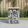 Image de Banc De Jardin Design De Gabion 33x31x42 Cm Bois Massif De Pin Vidaxl