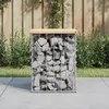 Image de vidaXL Banc de jardin design de gabion 33x31x42 cm bois massif de pin 834326