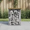Image de Banc De Jardin Design Gabion 33x31x42 Cm Bois De Pin Imprégné Vidaxl