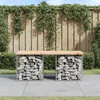 Image de Banc De Jardin Design De Gabion 103x44x42 Cm Bois Massif De Pin Vidaxl