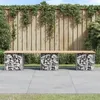 Image de Banc De Jardin Design De Gabion 203x44x42 Cm Bois Massif De Pin Vidaxl